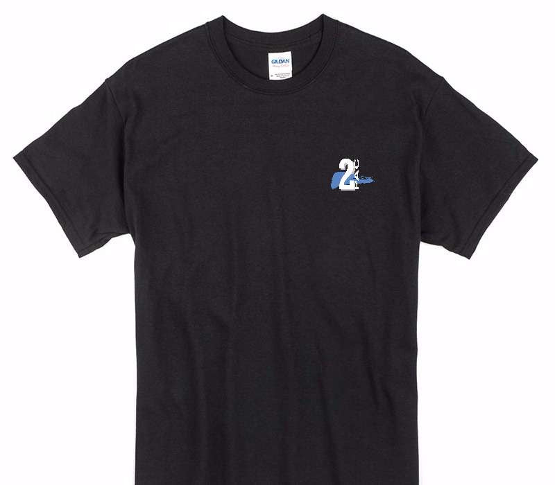 Custom Gildan 100% Cotton Black T-Shirt
