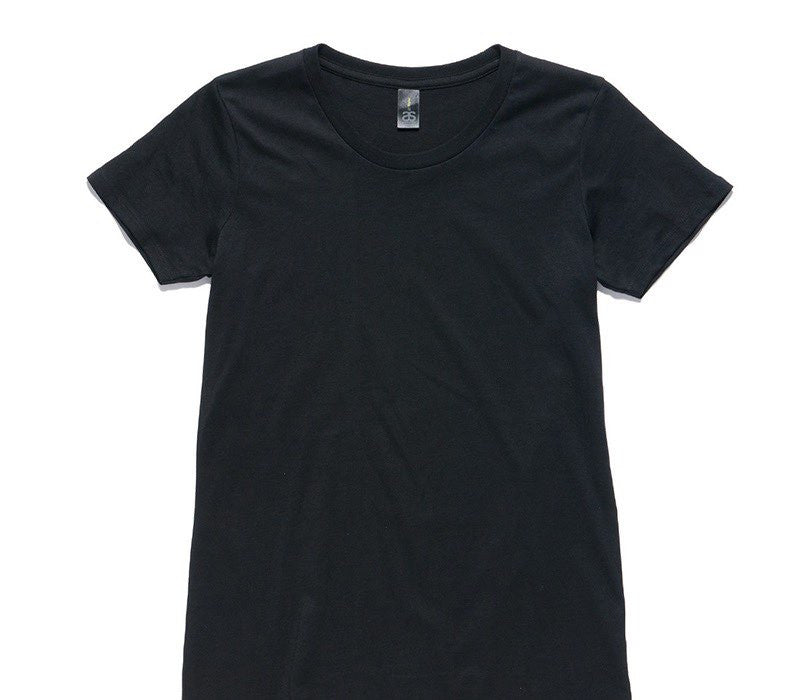 Custom Womens AS Colour 100% Cotton Black T-Shirt