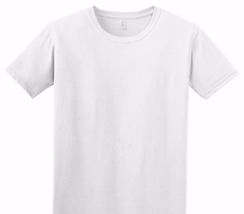 Custom Adult Soft Style 100% Cotton White T-Shirt