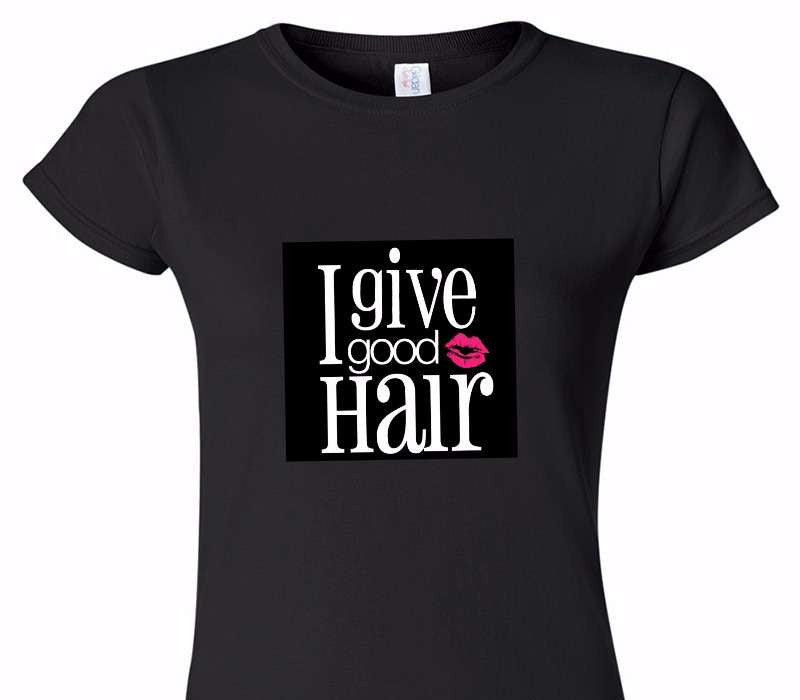 Custom Womens Soft Style 100% Cotton Black T-Shirt