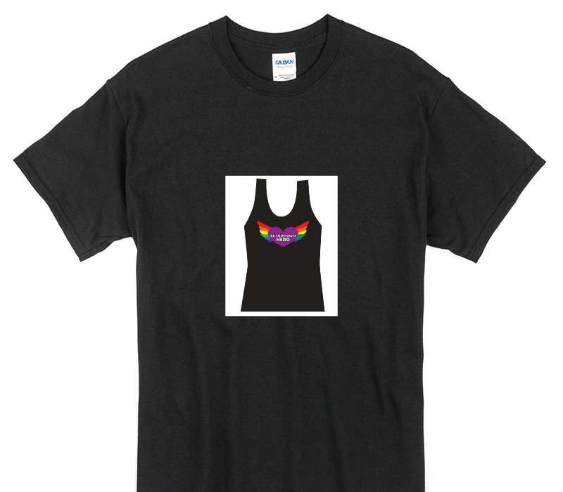 Custom Gildan 100% Cotton Black T-Shirt