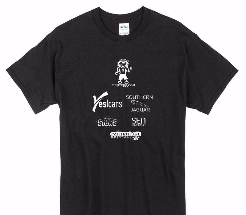 Custom Gildan 100% Cotton Black T-Shirt