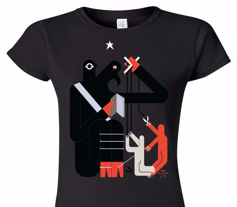 Custom Womens Soft Style 100% Cotton Black T-Shirt