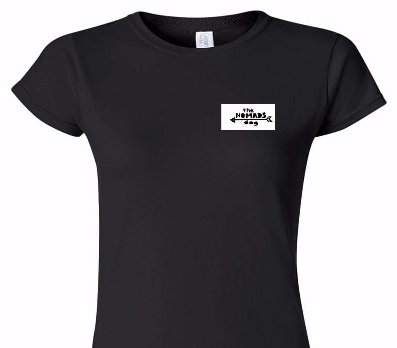 Custom Womens Soft Style 100% Cotton Black T-Shirt
