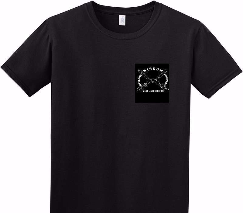 Custom Adult Soft Style 100% Cotton Black T-Shirt