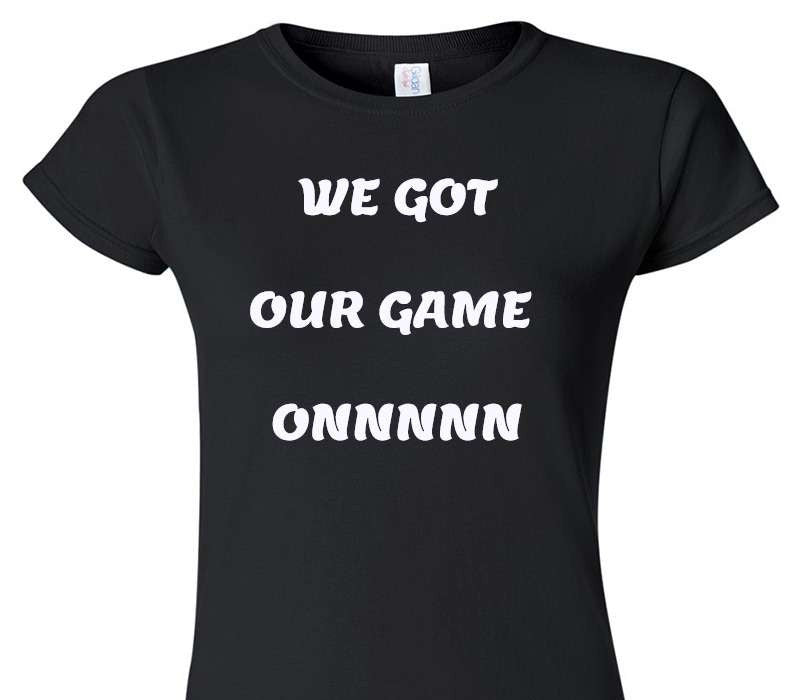 Custom Womens Soft Style 100% Cotton Black T-Shirt