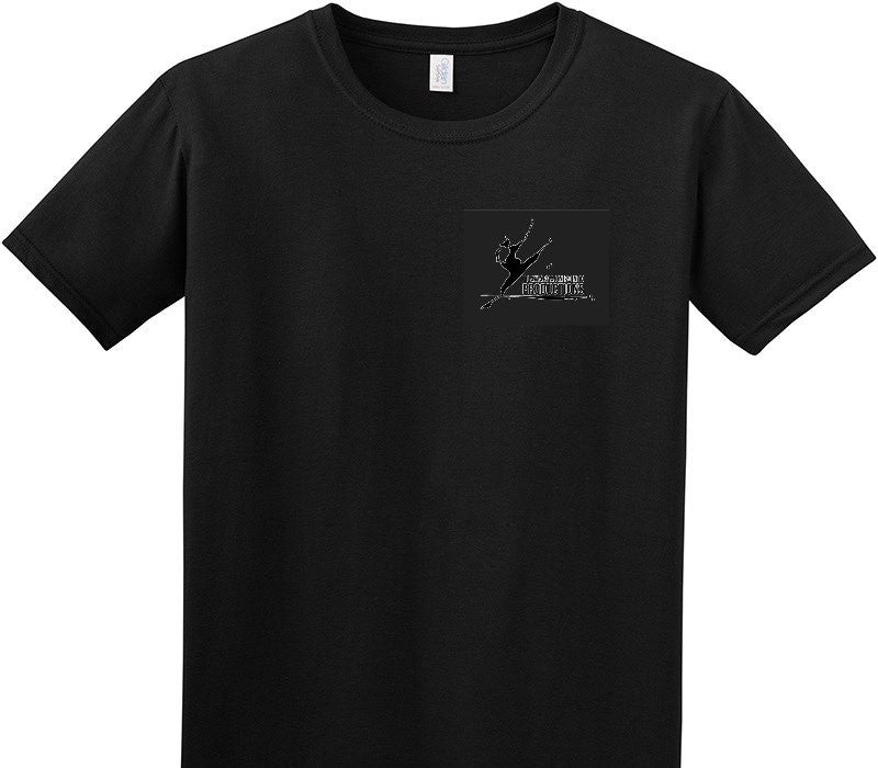 Custom Adult Soft Style 100% Cotton Black T-Shirt
