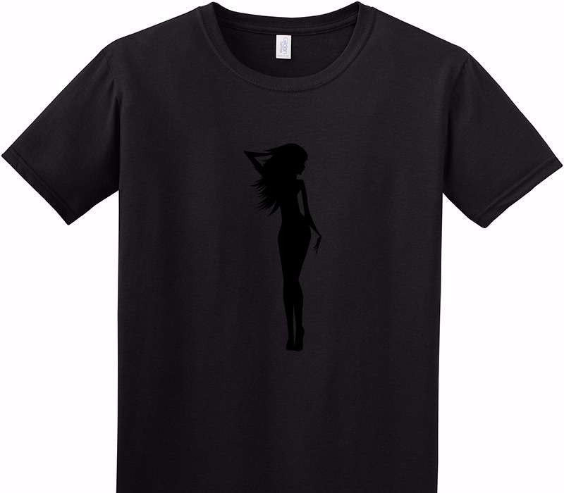 Custom Adult Soft Style 100% Cotton Black T-Shirt