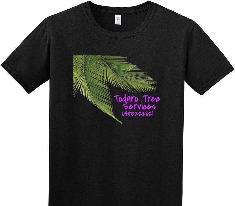 Custom Adult Soft Style 100% Cotton Black T-Shirt