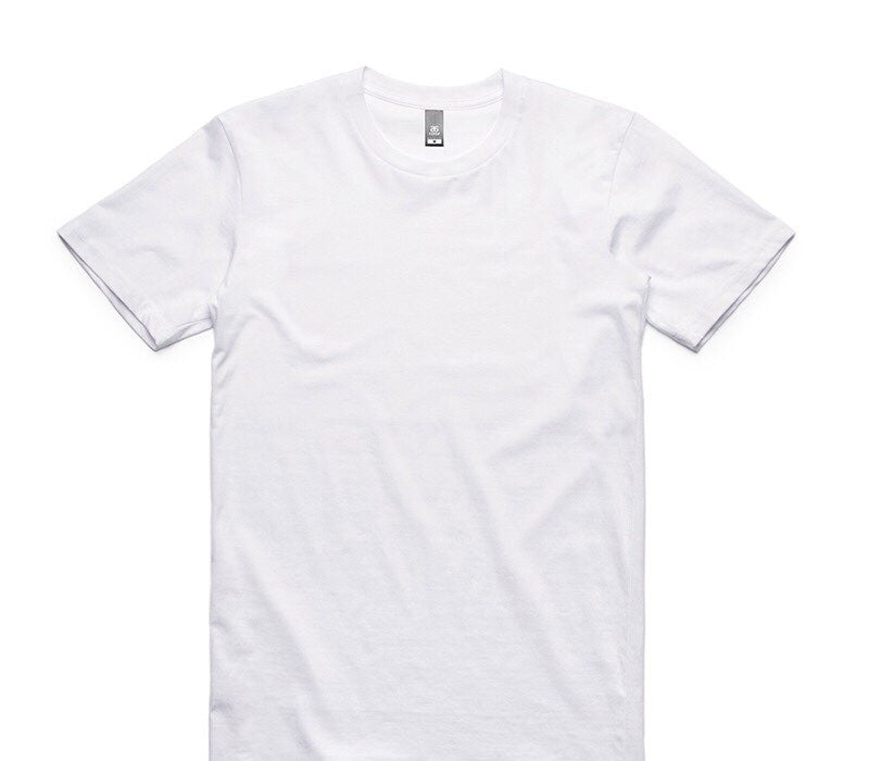 Custom AS Colour 100% Cotton White T-Shirt