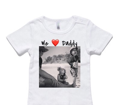 Custom AS Colour White Baby T-Shirt