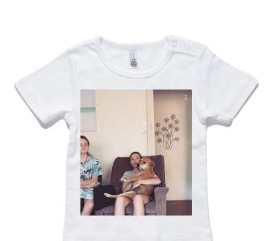 Custom AS Colour White Baby T-Shirt
