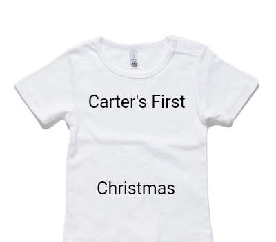 Custom AS Colour White Baby T-Shirt