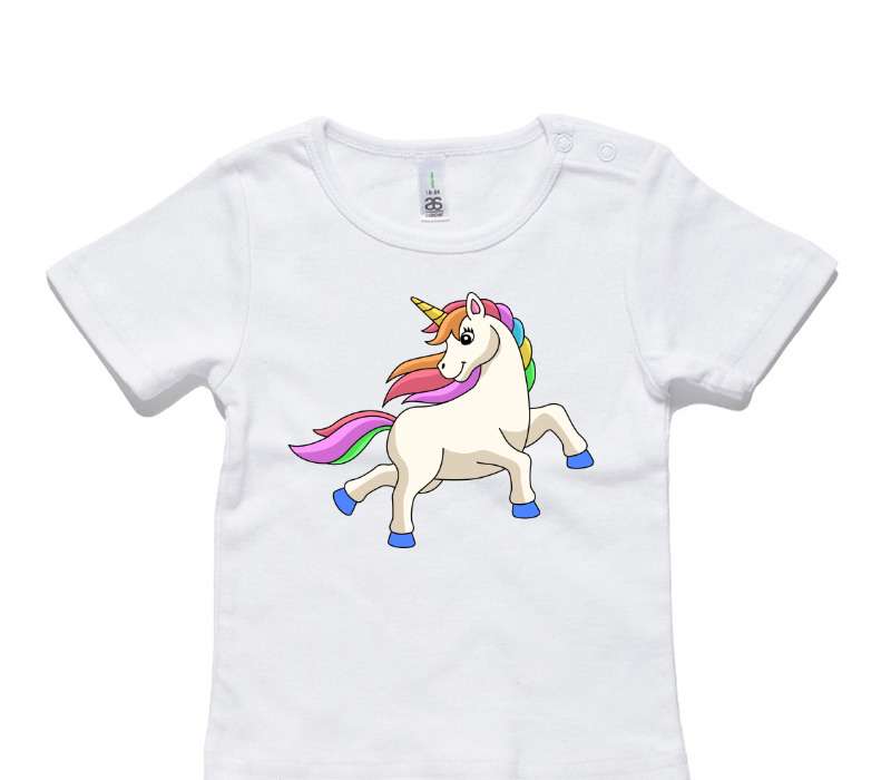 Custom AS Colour White Baby T-Shirt