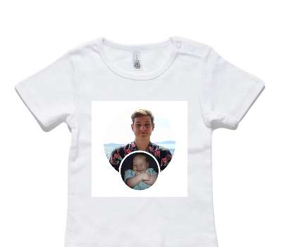 Custom AS Colour White Baby T-Shirt