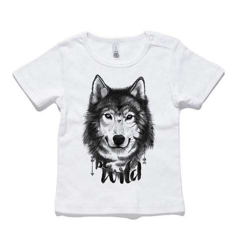 Be Wild Wolf 100% Cotton Baby T-Shirt