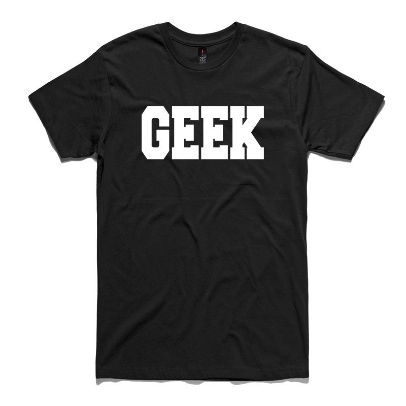 GEEK Black 100% Cotton T-Shirt