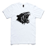 Tiger Head White 100% Cotton T-Shirt