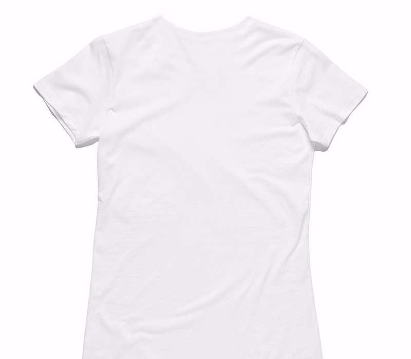 Custom Womens AS Colour 100% Cotton White T-Shirt