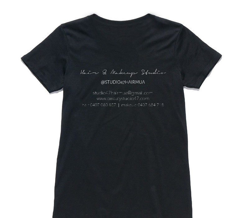 Custom Womens AS Colour 100% Cotton Black T-Shirt