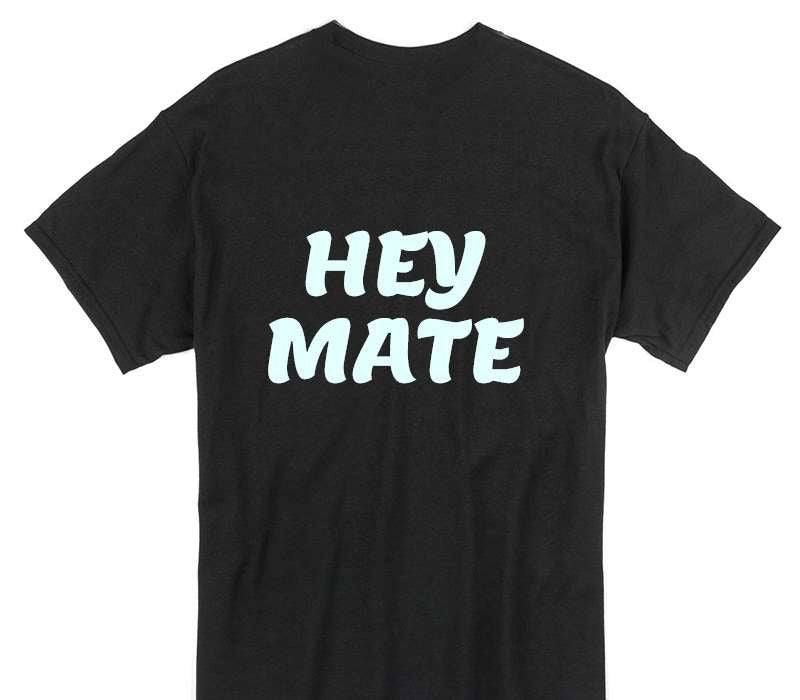 Custom Gildan 100% Cotton Black T-Shirt