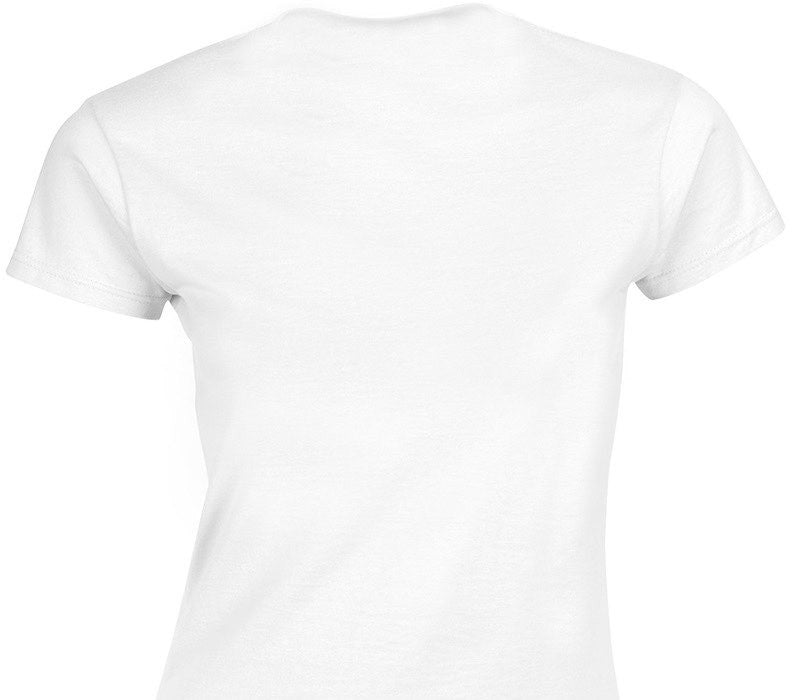 Custom Womens Soft Style 100% Cotton White T-Shirt