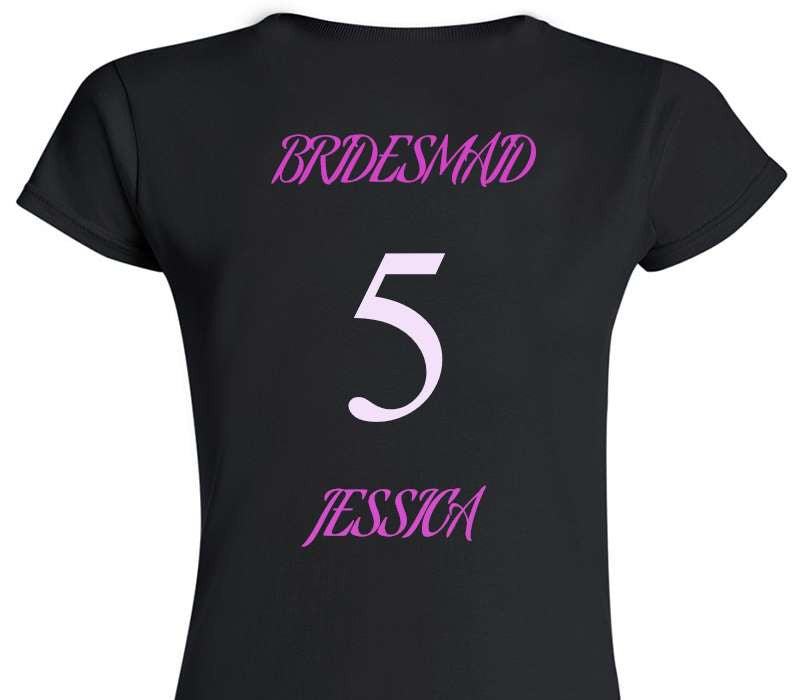 Custom Womens Soft Style 100% Cotton Black T-Shirt