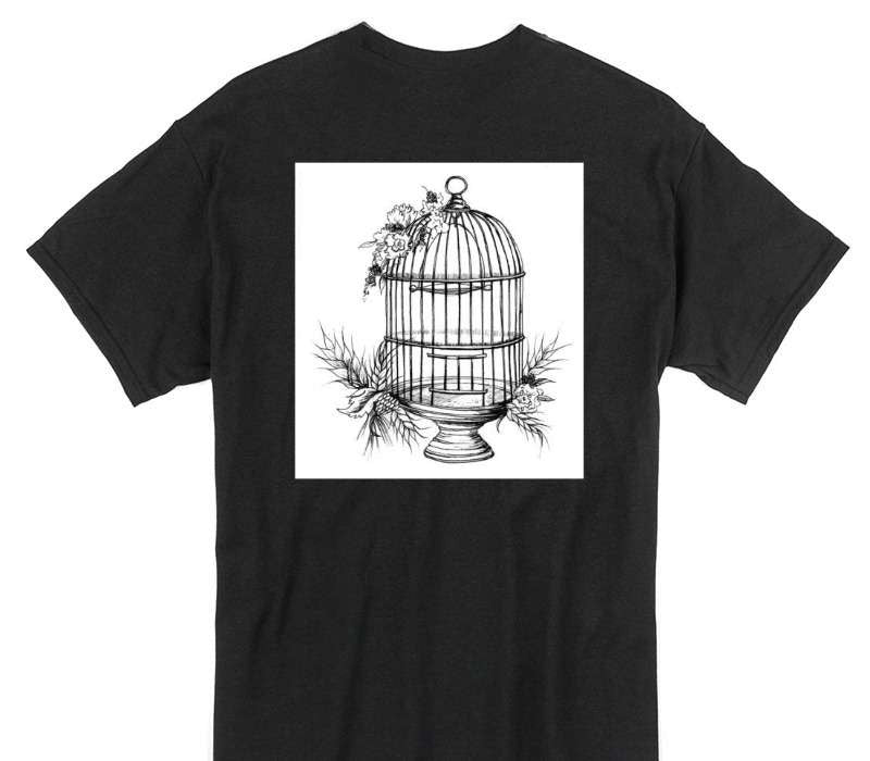 Custom Gildan 100% Cotton Black T-Shirt