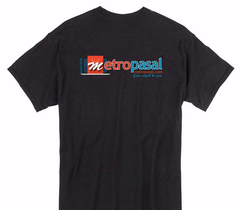Custom Gildan 100% Cotton Black T-Shirt
