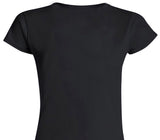 Custom Womens Soft Style 100% Cotton Black T-Shirt