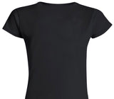 Custom Womens Soft Style 100% Cotton Black T-Shirt
