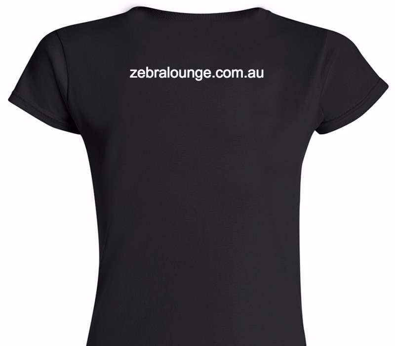 Custom Womens Soft Style 100% Cotton Black T-Shirt