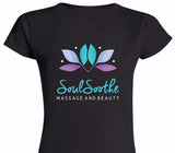 Custom Womens Soft Style 100% Cotton Black T-Shirt