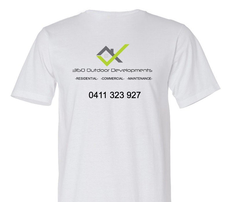 Custom Adult 100% Organic Cotton White T-Shirt