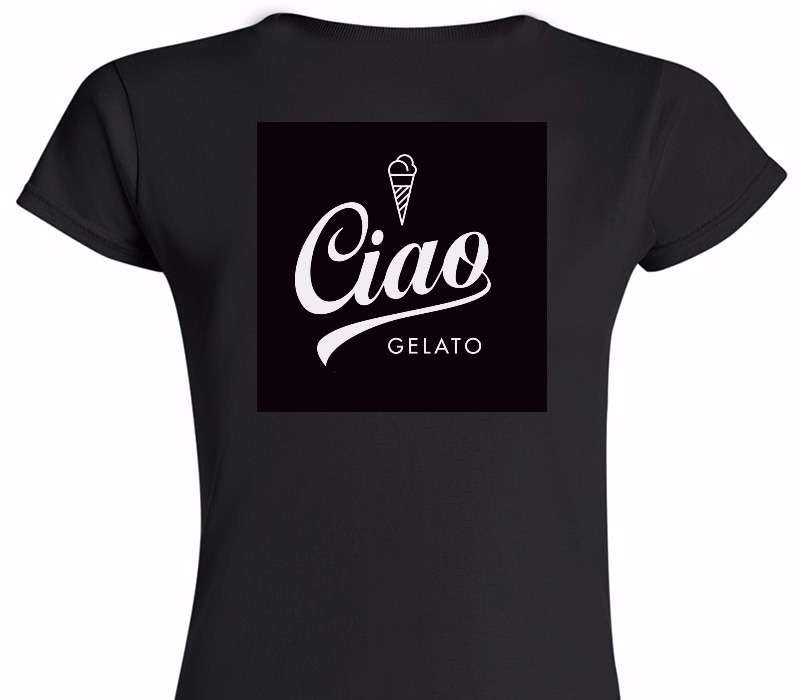 Custom Womens Soft Style 100% Cotton Black T-Shirt