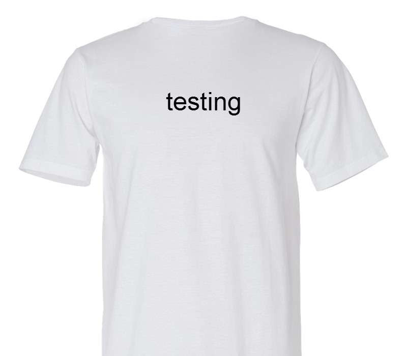Custom Adult 100% Organic Cotton White T-Shirt