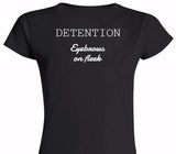 Custom Womens Soft Style 100% Cotton Black T-Shirt
