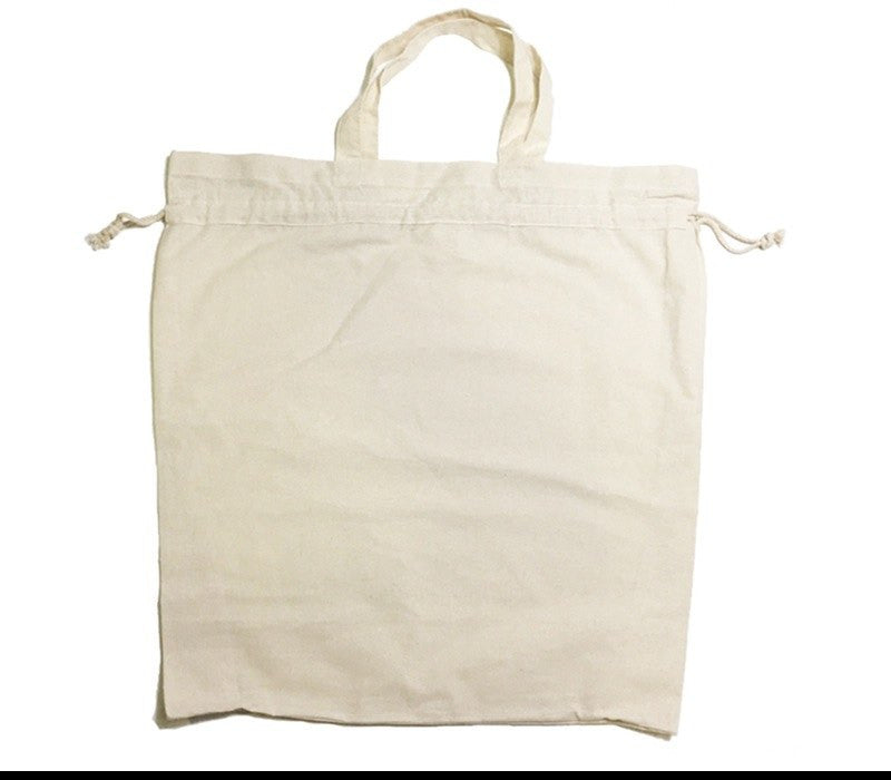 Custom Drawstring Tote Bag Cotton Calico