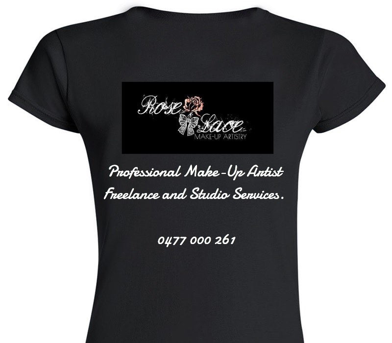 Custom Womens Soft Style 100% Cotton Black T-Shirt