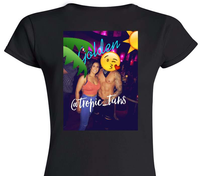 Custom Womens Soft Style 100% Cotton Black T-Shirt