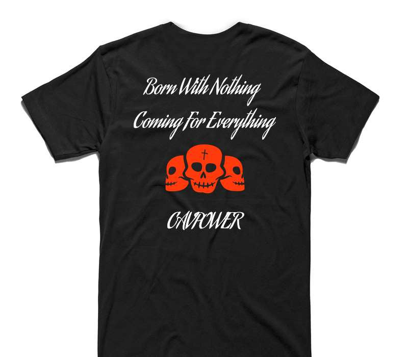 Custom AS Colour 100% Cotton Black T-Shirt