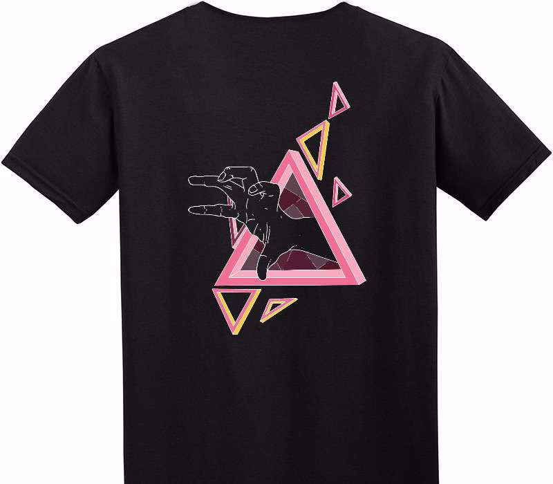 Custom Adult Soft Style 100% Cotton Black T-Shirt
