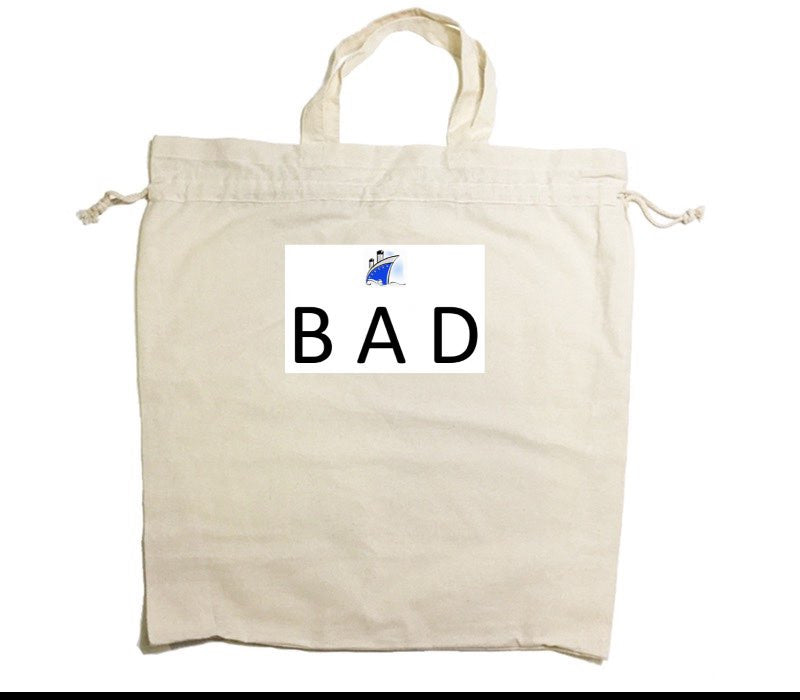 Custom Drawstring Tote Bag Cotton Calico