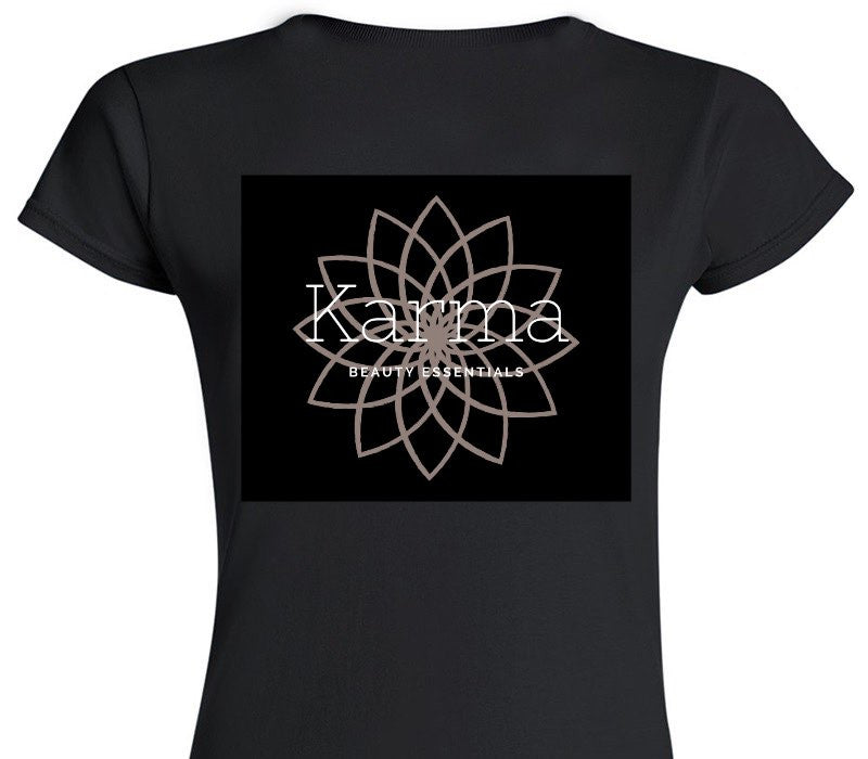 Custom Womens Soft Style 100% Cotton Black T-Shirt