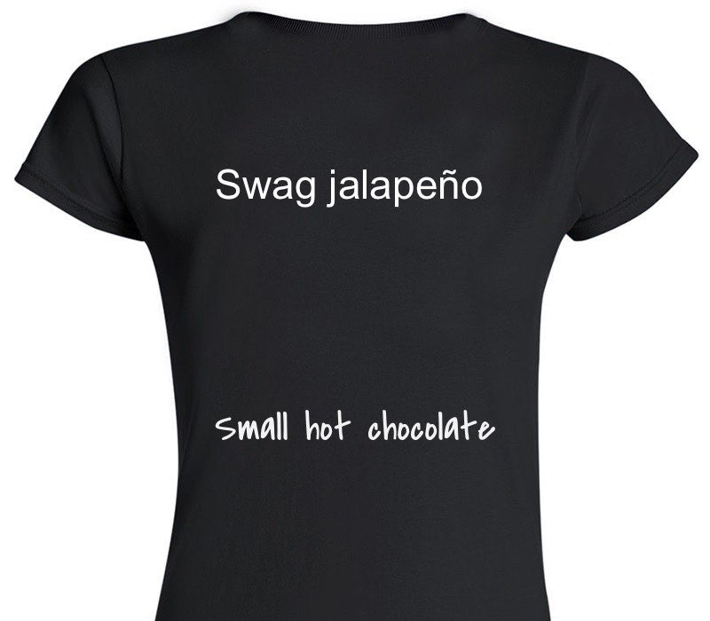 Custom Womens Soft Style 100% Cotton Black T-Shirt