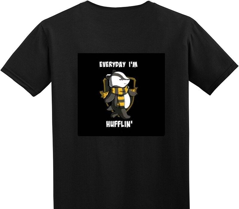 Custom Adult Soft Style 100% Cotton Black T-Shirt