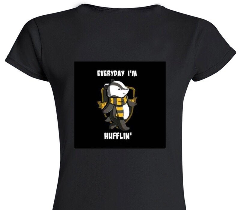 Custom Womens Soft Style 100% Cotton Black T-Shirt