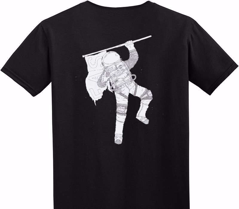 Custom Adult Soft Style 100% Cotton Black T-Shirt