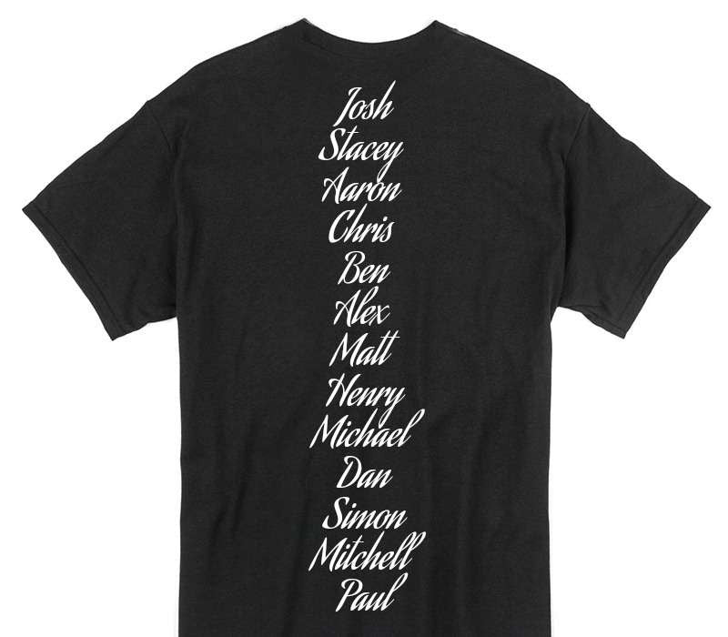 Custom Gildan 100% Cotton Black T-Shirt