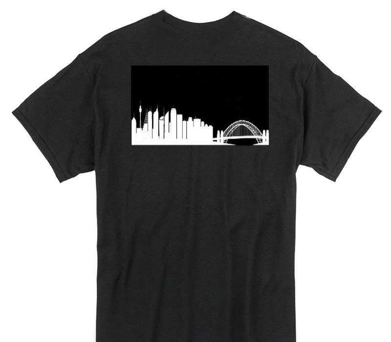 Custom Gildan 100% Cotton Black T-Shirt